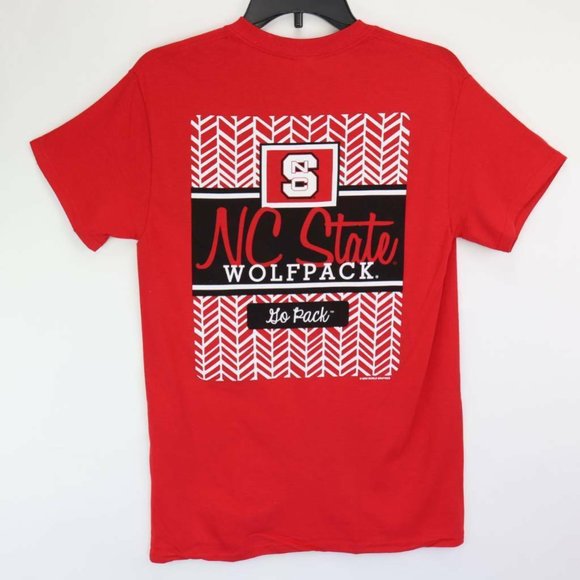 NC State Wolfpack Gildan Unisex Adult T-Shirt Red - Picture 3 of 6